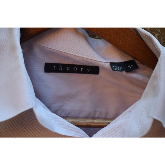 Theory Men's Lavender Dress Shirt – Size L (15 ½, 34-35) – Cotton Blend - Picture 2 of 2